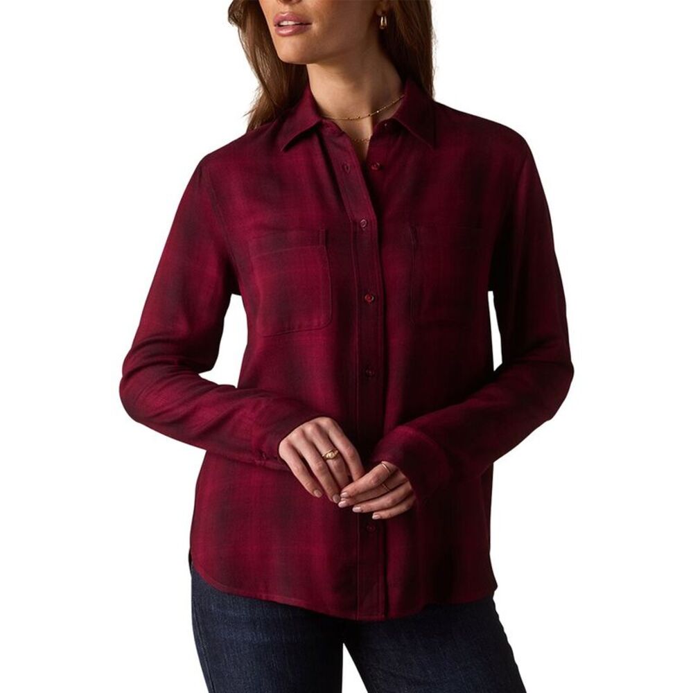 The Normal Brand Womens Harper Button Up, Purple